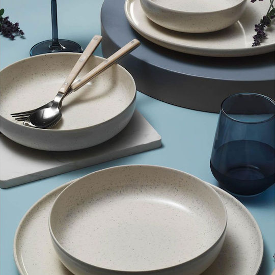 Kutahya Porselen Plate Desert Beige with Diameter 19cm