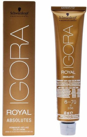 Schwarzkopf Igora Royal Absolutes Vopsea de Păr N6-70 Anti-Aging Gel 60ml