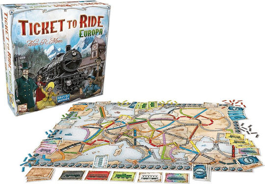 Joc de Societate Ticket to Ride Europe pentru 2-5 Jucători 8+ Ani Asmodee