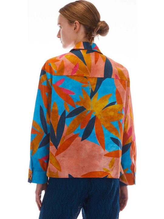 Langärmelig Damen Hemd Colorful Druck