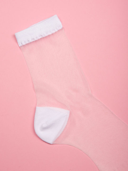 Socken Durchsichtig Weiß Weiß