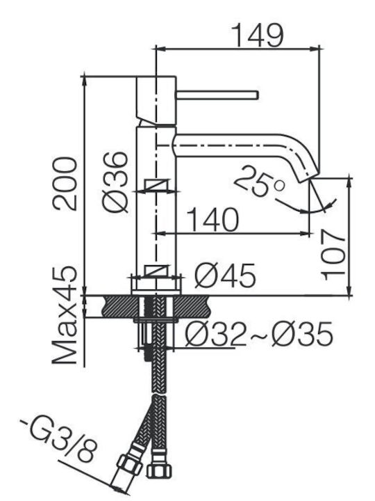 Imex Mixing Sink Faucet Silver