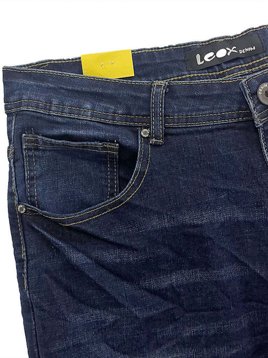 Men's Jeans Pants Elastic Blue