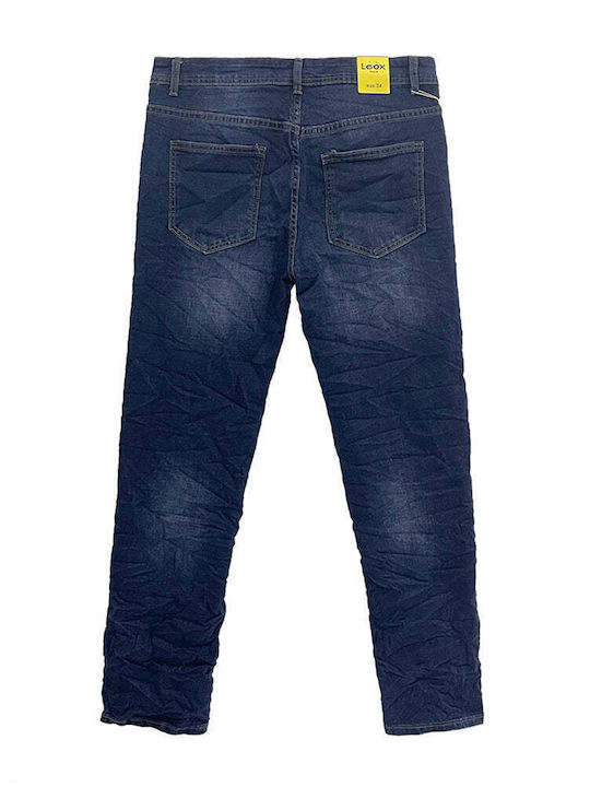 Men's Jeans Pants Elastic Blue