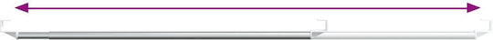 vidaXL Telescopic Shower Curtain Track Aluminium Silver 105cm