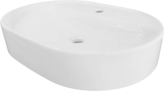 Gural Nova Aufgesetztes Waschbecken Porzellan 60x43x21.5cm Weiß