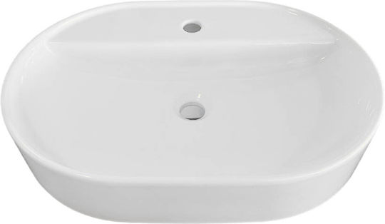 Gural Nova Aufgesetztes Waschbecken Porzellan 60x43x21.5cm Weiß