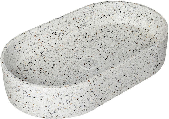 Karag Επικαθήμενος Νιπτήρας Πέτρινος 60x35x12cm Stracciatella Karag Επικαθήμενος Νιπτήρας Πέτρινος 60x35x12cm Stracciatella
