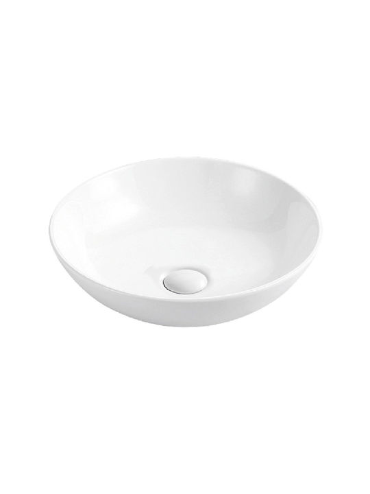 Karag Countertop Sink Porcelain 41.5x41.5x13cm White