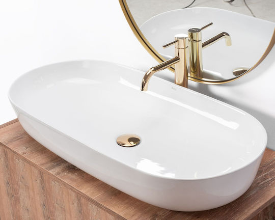 Rea Cleo Countertop Sink Ceramic 40x41cm White
