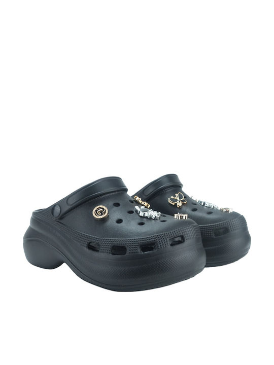 Adam's Shoes Damen Anatomisch Clogs Schwarz