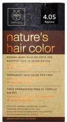 Apivita Nature's Hair Color Βαφή Μαλλιών Χωρίς Αμμωνία 4.05 Καστανό 50ml