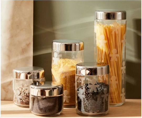 Alessi Vază De Utilizare Generală Cu Capac Din Sticlă Transparentă 1000ml