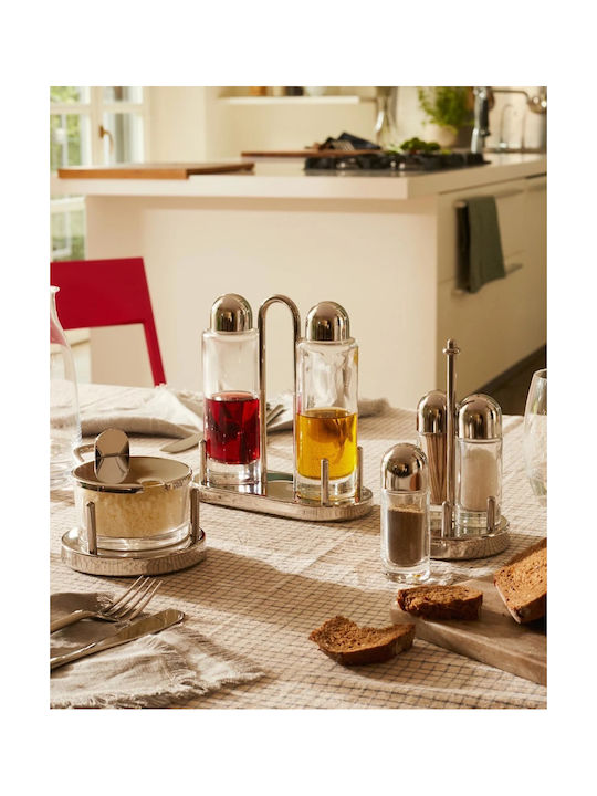 Alessi Vase General Use with Lid made of Stainless Steel Gray 200ml