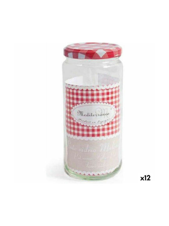 La Mediterranea Set 12pcs Jars General Use with Lid Glass 720ml