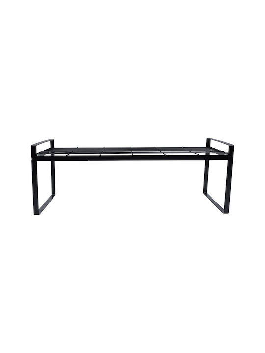 Uncle George Wall Mounted Bathroom Shelf Metallic 51x21x18.5cm Black