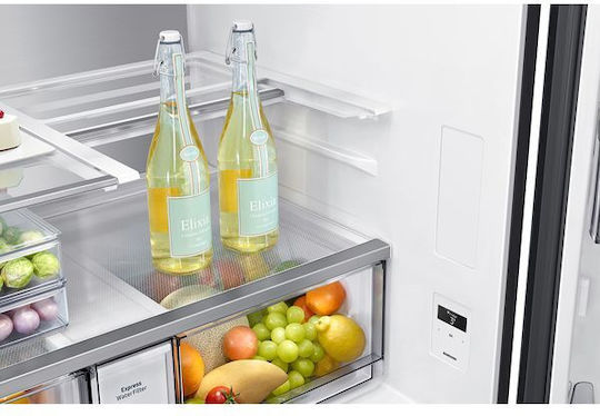 Samsung Side-by-Side Refrigerator 646lt Total NoFrost H183xW91.2xD72.3cm Gray RF65DG960EB1EF