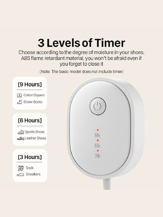Xiaomi Sothing Electric Shoe Dryer Zero Shoes Dryer Pro UV Sterilization 360° Fast Drying 3 Levels Timer 37W White Dshj-s-2