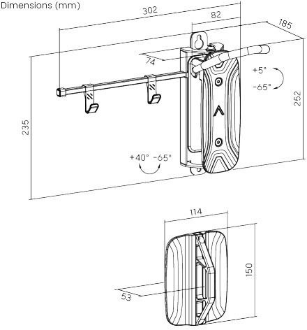 Brateck Lbm-04s Βάση Τοίχου Ποδήλατα Γάντζους Max 30kg