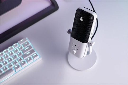 Elgato Wave 3 Πυκνωτικό Μικρόφωνο USB Επιτραπέζιο σε Λευκό Χρώμα