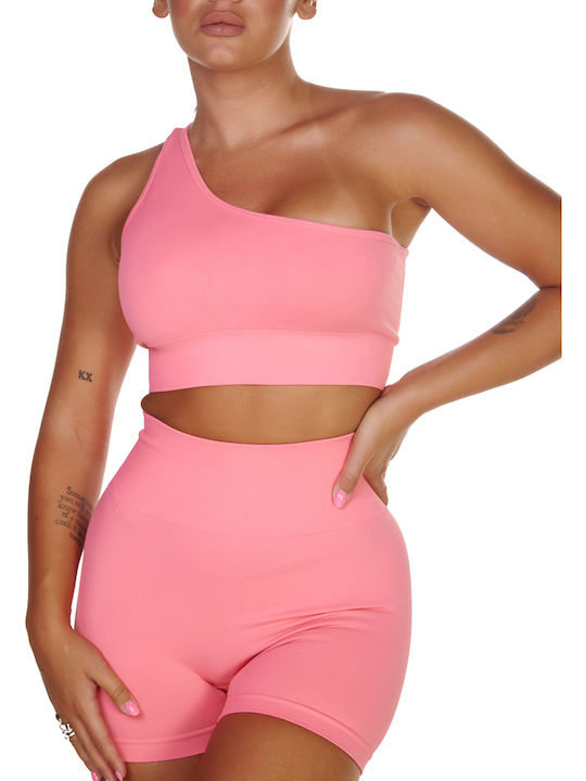 Schulung Frauen-Set mit Kurze Hosen Leggings Rosa