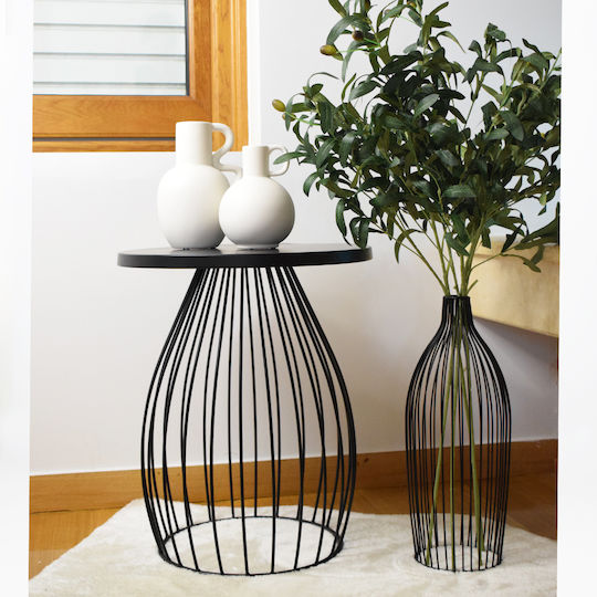 Koart Διακοσμητικό Βάζο Metallisch Schwarz 18x3.5x40cm 1Stück