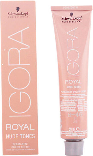 Schwarzkopf Igora Royal Nude Tones Toner 8-46 Blond Deschis Bej Maro 60ml