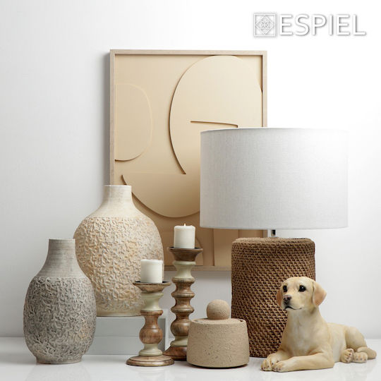 Espiel Decorative Vase Gray 18.5x18.5x31.5cm