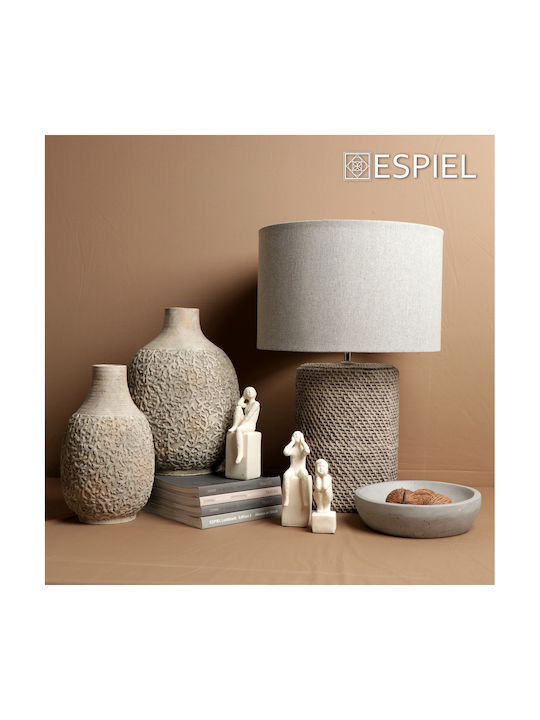 Espiel Decorative Vase Beige 18.5x18.5x31.5cm