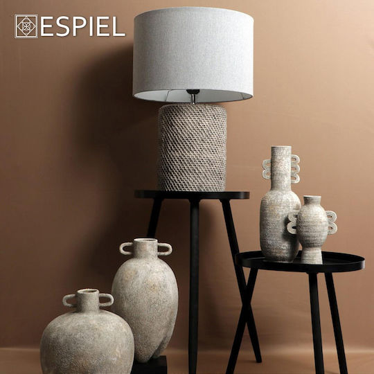 Espiel Διακοσμητικό Βάζο Κεραμικό Γκρι Φ13.2xΥ36.5cm