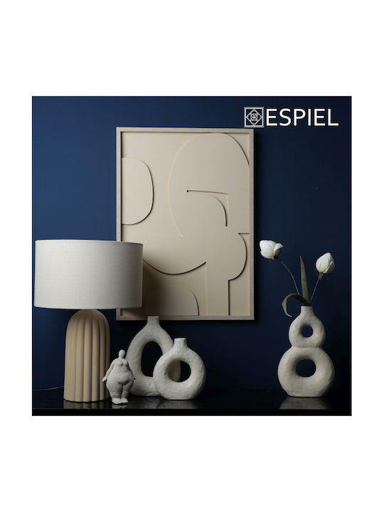Espiel Decorative Vase Beige 20x8x27cm