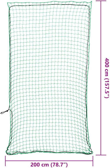 vidaXL Δίχτυ Φορτίου Οχημάτων 400x200cm Πράσινο