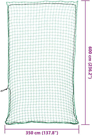 vidaXL Car Luggage Vehicle Cargo Net Green 600x350cm