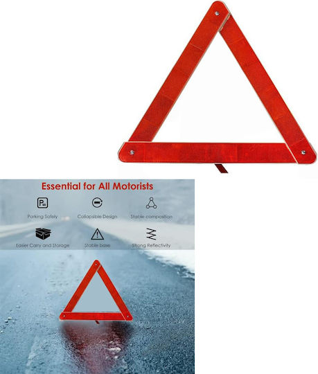 Auto Gs Car Safety Triangle Reflective 41cm Metal Plastic Case