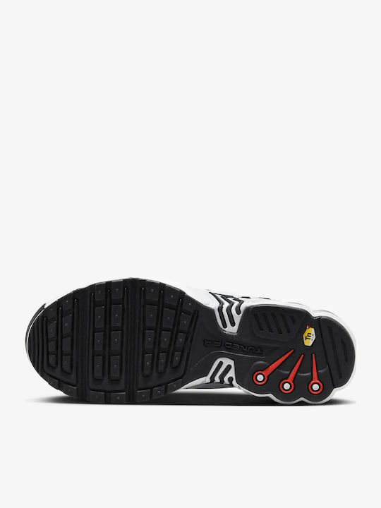 Air Max Plus 3 Kids Sports Shoes Running with Laces White / Chile Red / Black