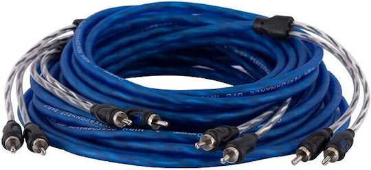 Auto-Connect Twisted RCA 2x5,5m (OFC) dual pack Set Car Audio Cables