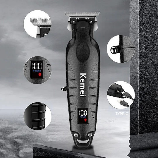 Kemei Professional Rechargeable Hair Clipper Black KM-2293