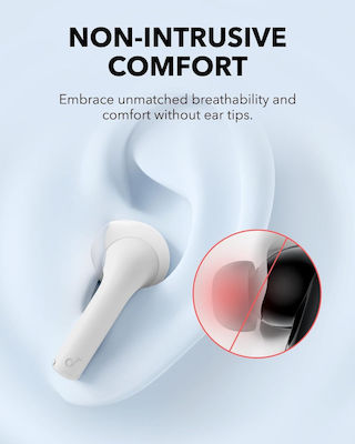 Soundcore by Anker K20i Earbud Bluetooth Handsfree Ακουστικά με Αντοχή στον Ιδρώτα και Θήκη Φόρτισης Λευκά