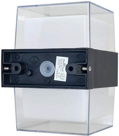 Powertech Spot de exterior montat pe perete LED IP65 14W cu Alb Rece Lumină 10.5x9.5x13εκ.
