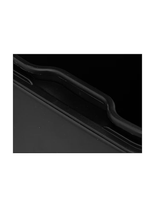 5Five Waste Bin Waste Metallic with Pedal Black 20lt 1pcs