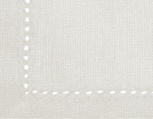 Atmosphera Șervețel Bumbac Set 4buc Chambray Alb 40x40cm