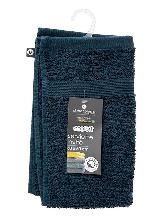 Atmosphera Hand Towel 30x50cm Aegean Blue Weight 450gr/m²