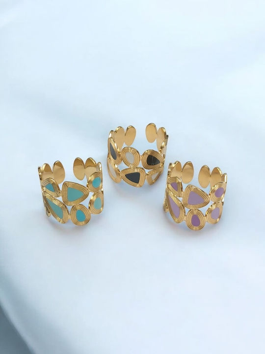 Women's Gold Plated Steel Ring