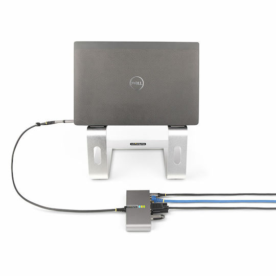 StarTech USB-A / USB-C Docking Station με 4K PD Ethernet Ασημί (5G2A1SGBB-USB-C-HUB)