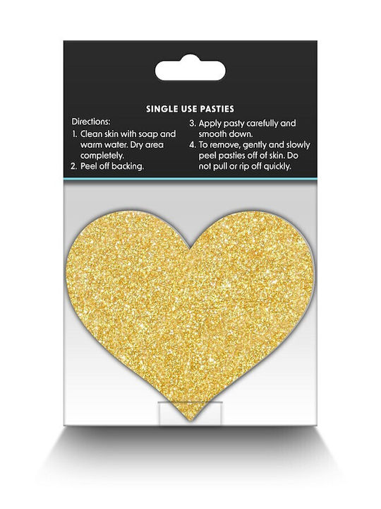 Ns Novelties Pasties Glitter Hearts 2 Pair Nipple Covers Μαύρα