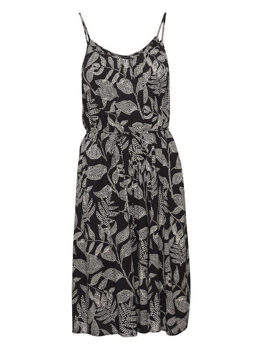 Fransa Midi Dress Black-White