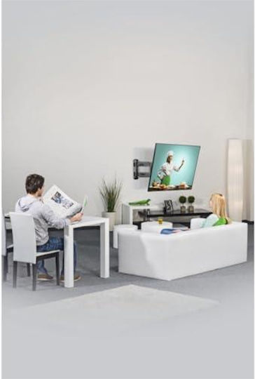 HAMA 00220828 Wall Mounted TV Mount With Extension Arm Up To 165" And 35kg Black