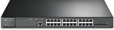 TP-LINK SG3428XMPP Managed L2 PoE++ Switch με 24 Θύρες Gigabit (1Gbps) Ethernet και 4 SFP Θύρες