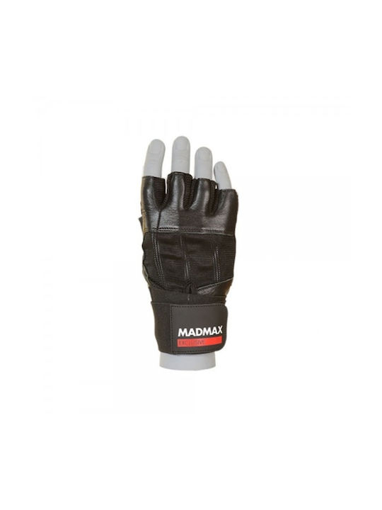 MadMax Professional MFG-269 Ανδρικά Αθλητικά Γάντια Γυμναστηρίου Μαύρο Μαύρα