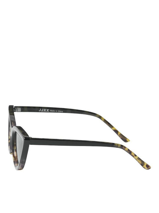 Jack & Jones Women's Sunglasses with Black Tartaruga Plastic Frame and Green Lens 12263220
